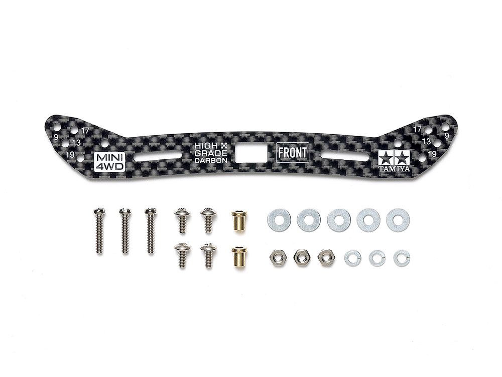 Tamiya HG Carbon Wide Front Plate 2mm 15548 — foto ufficiale prodotto