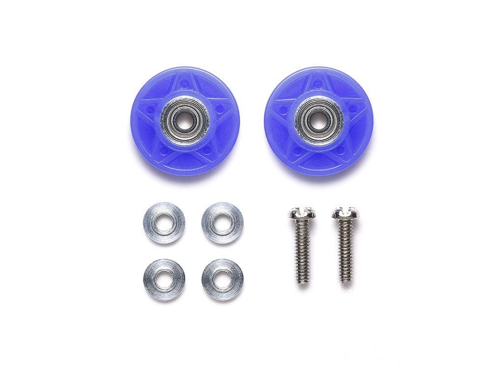 Tamiya 15551 rulli 13 mm in plastica blu con cuscinetto a sfera — foto ufficiale prodotto