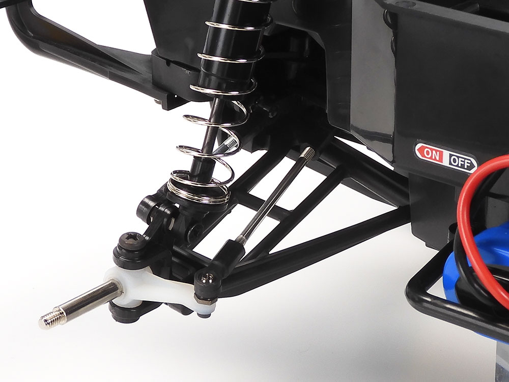 Dettaglio sospensione anteriore Lunch Box EVO 58755 — fonte Tamiya
