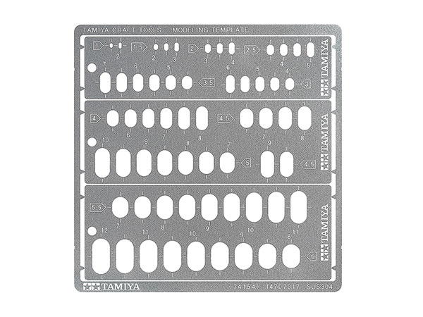 たなん タミヤクラフトツール モデリングテンプレート (長円 1～6mm) | タミヤ