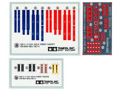 タミヤ ディテールアップパーツシリーズ 1/20 シートベルトAセット ...